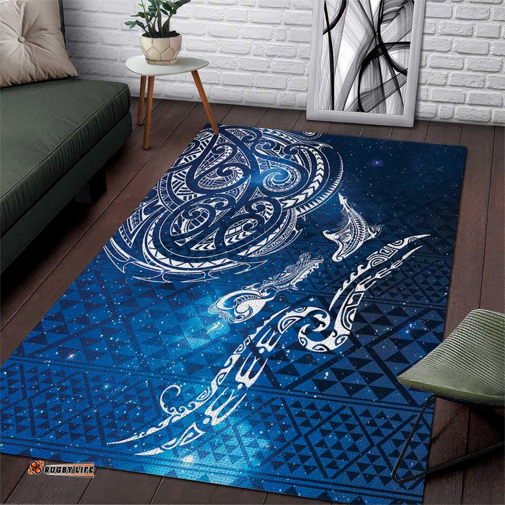 Matariki Galaxy Area Rug New Zealand Map Maori Pattern LT9