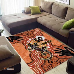 Personalised Australia Lizard NAIDOC Week 2026 Area Rug 50 Years of Deadly Aboriginal Art LT14