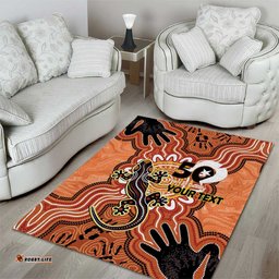 Personalised Australia Lizard NAIDOC Week 2026 Area Rug 50 Years of Deadly Aboriginal Art LT14