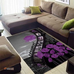 Personalised Remembering ANZAC Lest We Forget Area Rug Vintage Film Frame Memorial Purple Poppy LT9