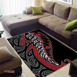 Koru Fern New Zealand Area Rug Maori Tribal Pattern LT9