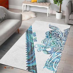 Kahui Whetu Paua shell Kowhaiwhai Taniko Personalised Area Rug Taniwha Maori Tribal Style LT9