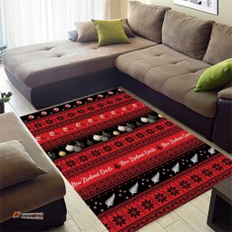 New Zealand Darts Christmas Area Rug Merry Xmas Aotearoa Maori Red LT14