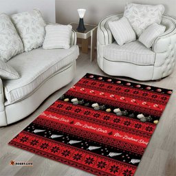 New Zealand Darts Christmas Area Rug Merry Xmas Aotearoa Maori Red LT14