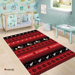 New Zealand Darts Christmas Area Rug Merry Xmas Aotearoa Maori Red LT14