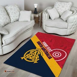 Custom South Australia Cricket Area Rug Go Champions - Aboriginal Art LT14