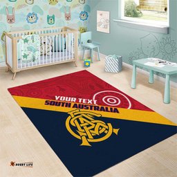 Custom South Australia Cricket Area Rug Go Champions - Aboriginal Art LT14