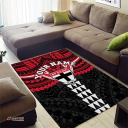 Personalized St Kilda Saints Area Rug Polynesian Tribal Pattern Heritage Football TS04