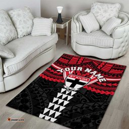 Personalized St Kilda Saints Area Rug Polynesian Tribal Pattern Heritage Football TS04