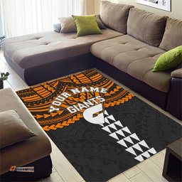 Personalized GWS Giants Area Rug Polynesian Tribal Pattern Heritage Football TS04