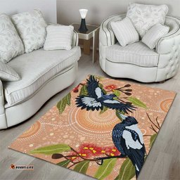 Magpies On Eucalyptus Australia Aboriginal Area Rug LT7