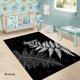 New Zealand Lawn Bowls Personalized Area Rug Wrap-Around Silver Fern LT7