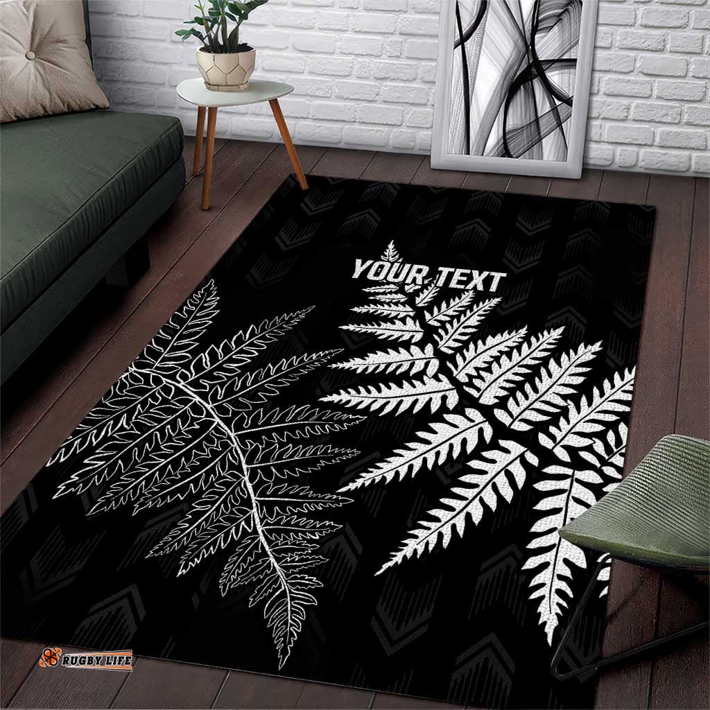 New Zealand Lawn Bowls Personalized Area Rug Wrap-Around Silver Fern LT7