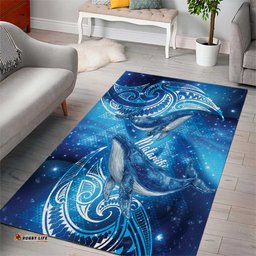 New Zealand Humpback Whale Matariki Area Rug Maori New Year Taniko Niho Taniwha LT14