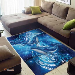 New Zealand Humpback Whale Matariki Area Rug Maori New Year Taniko Niho Taniwha LT14