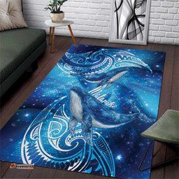 New Zealand Humpback Whale Matariki Area Rug Maori New Year Taniko Niho Taniwha LT14