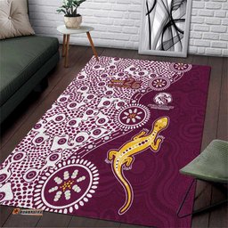 Manly Warringah Sea Eagles NAIDOC Week 2026 Area Rug Aboriginal Lizard Dot Painting - 50 Years of Deadly TS04