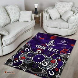 Personalized Fremantle Dockers Area Rug Aboriginal Dot Painting Graffiti Style TS04