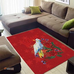 Merry Cocka-mas Area Rug Australia Christmas Red Art LT9