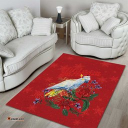 Merry Cocka-mas Area Rug Australia Christmas Red Art LT9