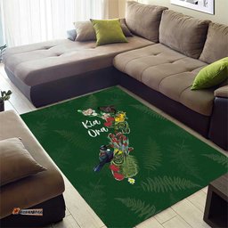 Kia Ora New Zealand Floral Area Rug Sage Green LT7