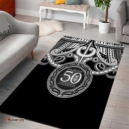 Kia Kaha Te Reo Maori New Zealand Area Rug 50th Anniversary Ake Ake Ake LT14