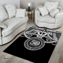 Kia Kaha Te Reo Maori New Zealand Area Rug 50th Anniversary Ake Ake Ake LT14
