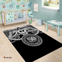 Kia Kaha Te Reo Maori New Zealand Area Rug 50th Anniversary Ake Ake Ake LT14