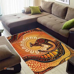 Indigenous Kangaroo Australia Area Rug Australian Aboriginal Art Proud LT14