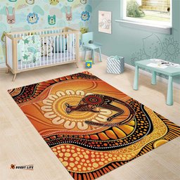 Indigenous Kangaroo Australia Area Rug Australian Aboriginal Art Proud LT14