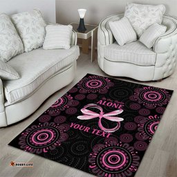 Personalized Pink Dragonfly Aboriginal of Hope Area Rug Australias Breast Cancer Awareness LT9