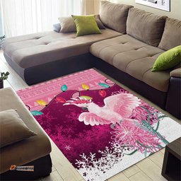 Pink Cockatoo Australia Christmas Area Rug Grevillea Eucalyptus Blossoms LT14