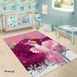 Pink Cockatoo Australia Christmas Area Rug Grevillea Eucalyptus Blossoms LT14