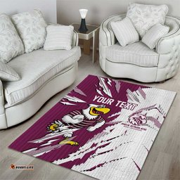 Personalized Manly Warringah Sea Eagles Area Rug Dynamic Lightning Mascot Rugby Australia TS04