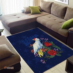 Merry Cocka-mas Area Rug Australia Christmas Blue Art LT9