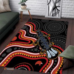 Indigenous Platypus Australia Area Rug Australian Aboriginal Art Proud LT14
