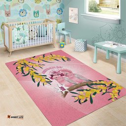 Galah Australia Day Area Rug 26th January Golden Wattle Pink Color LT14