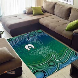 Torres Strait Islands Area Rug Shark Indigenous Australian Tribal Dot Art TS04