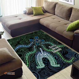 Torres Strait Islands Area Rug Indigenous Australian Marine Tribal Dot Art TS04