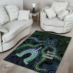 Torres Strait Islands Area Rug Indigenous Australian Marine Tribal Dot Art TS04