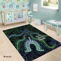 Torres Strait Islands Area Rug Indigenous Australian Marine Tribal Dot Art TS04