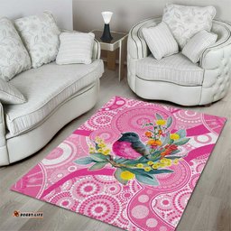 Pink Robin Aboriginal Inspired Area Rug LT9