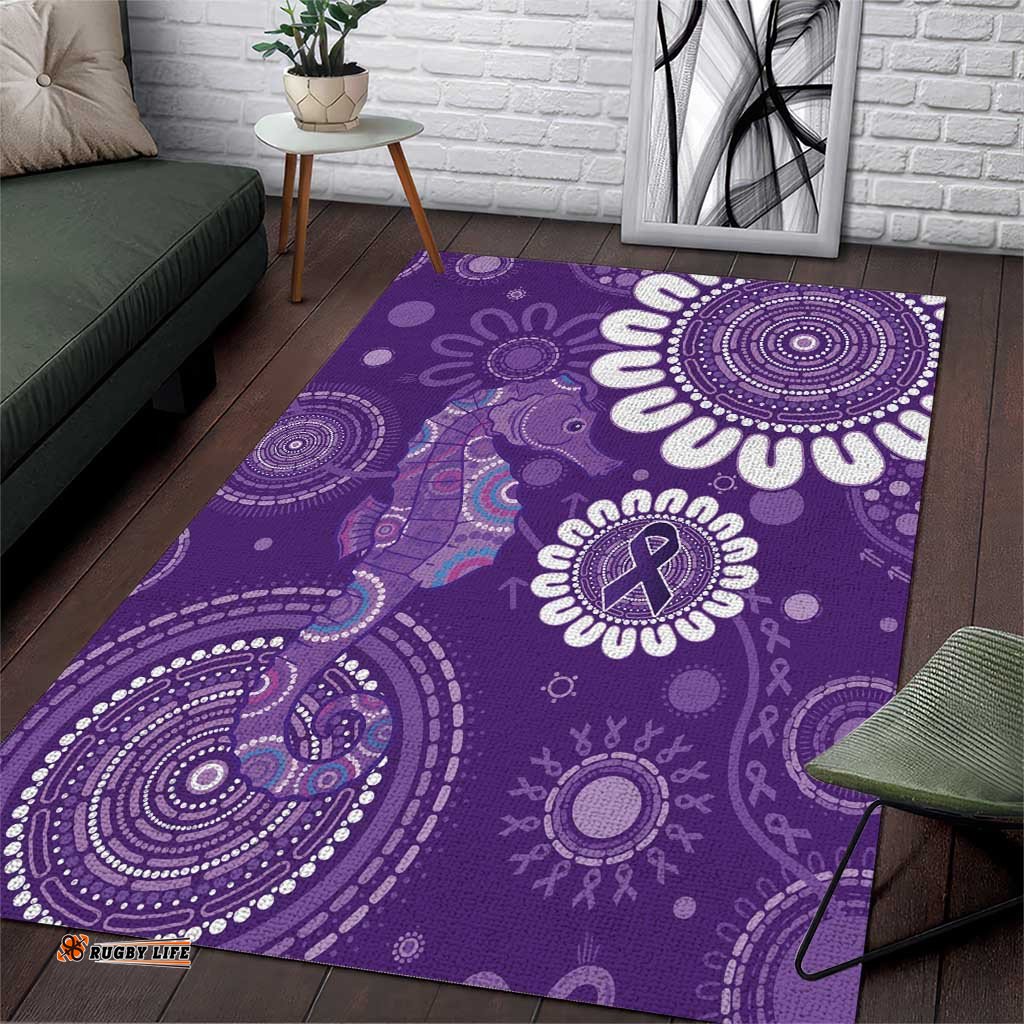 Sea Horse Australia Epilepsy Awareness Area Rug LT9