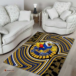 West Coast Eagles Area Rug Indigenous Monochrome Dot Art Mascot Style TS04