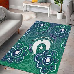 Sea Turtle Torres Strait Islands Area Rug Pacific Indigenous Australian Oceanic Dot Art TS04