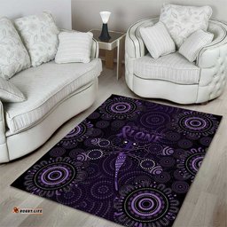 Purple Dragonfly Aboriginal of Hope Area Rug Australian Epilepsy Awareness LT9