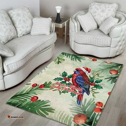 Watercolor Floral Crimson Rosella Area Rug Its Aussie Christmas Time! LT9
