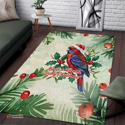 Watercolor Floral Crimson Rosella Area Rug Its Aussie Christmas Time! LT9