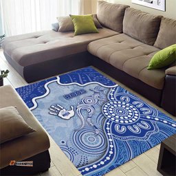 Roos Football Area Rug Aboriginal Dot Art Pattern DT05