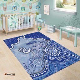 Roos Football Area Rug Aboriginal Dot Art Pattern DT05